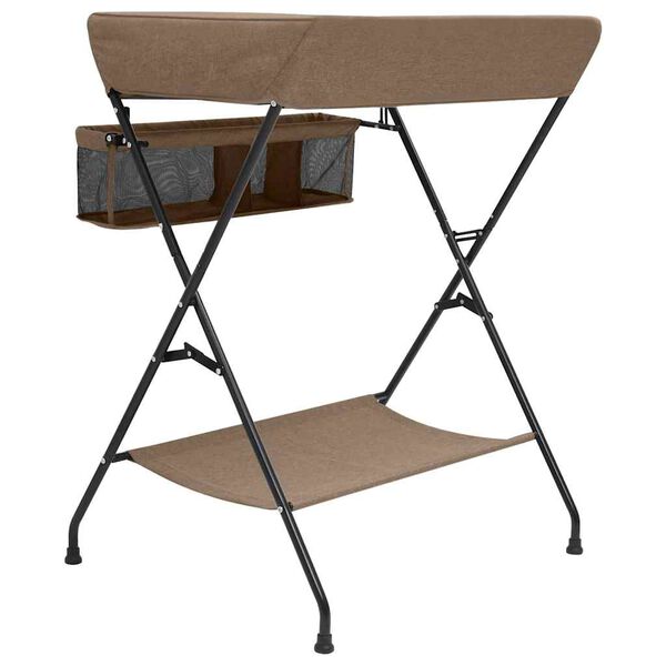 vidaXL Wickeltisch Taupe Eisen