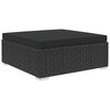 vidaXL 12-tlg. Garten-Lounge-Set mit Auflagen Poly Rattan Schwarz
