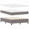 vidaXL LED Boxspringbett mit Matratze Taupe 140 x 190 cm Stoff