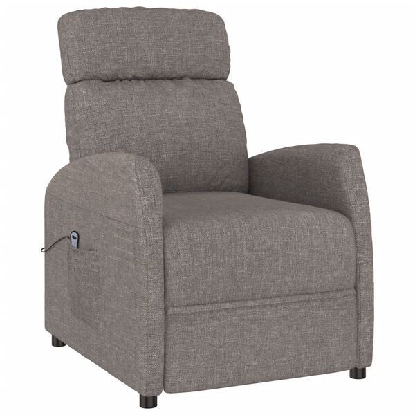 vidaXL Relaxsessel Elektrisch Taupe Stoff