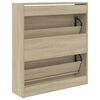 vidaXL Schuhschrank Sonoma-Eiche 80x21x87,5 cm Holzwerkstoff