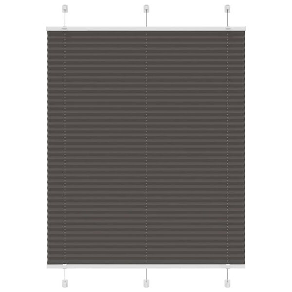 vidaXL Plissee Schwarz 105x100 cm Stoffbreite 104,4 cm Polyester