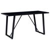 vidaXL Esstisch Schwarz 140 x 70 x 75 cm Hartglas