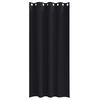 vidaXL Verdunkelungs-Vorh&auml;nge mit Ringen 2 pcs Schwarz 225 x 140 cm