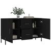 vidaXL Sideboard Schwarz 100x36x60 cm Holzwerkstoff