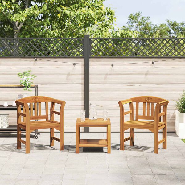 vidaXL Rosenbank Natur 68,5 x 46 x 82,5 cm Massivholz Akazie