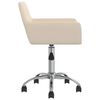 vidaXL B&uuml;rostuhl Drehbar Creme Stoff