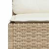 vidaXL 10-tlg. Garten-Sofagarnitur mit Kissen Beige Poly Rattan