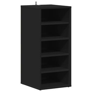 vidaXL Schuhschrank Schwarz 31,5x35x70 cm Holzwerkstoff