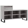 vidaXL Schuhregal Grau Sonoma 102x36x60 cm Holzwerkstoff