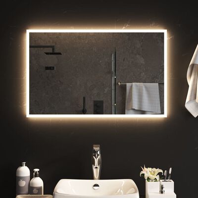 vidaXL LED-Badspiegel 80x50 cm