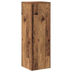 vidaXL Pflanzenst&auml;nder Altholz-Optik 33x33x100 cm Holzwerkstoff
