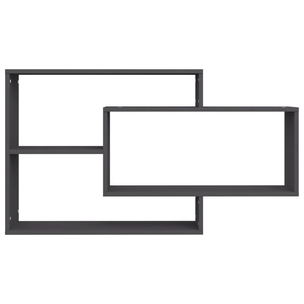 vidaXL Wandregale Grau 104x20x58,5 cm Holzwerkstoff