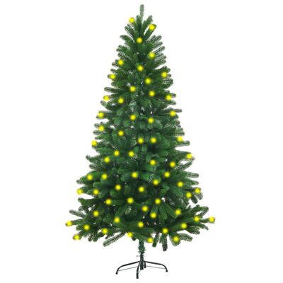 vidaXL Künstlicher Weihnachtsbaum mit LEDs 150 cm Grün
