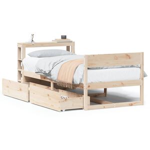 vidaXL Massivholzbett ohne Matratze 90x190 cm Kiefer