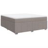 vidaXL Boxspringbett mit Matratze Taupe 180x200 cm Stoff