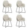 vidaXL Esszimmerst&uuml;hle 4 Stk. Samt Creme 55 x 50 x 84 cm