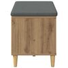 vidaXL Flurbank mit Kissen mit Speicher Artisan-Eiche 60 x 38 x 46 cm