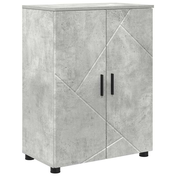 vidaXL Badezimmerschrank mit Speicher Beton Grau 60 x 35 x 80 cm