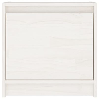 vidaXL Nachtschrank Weiß 40x30,5x40 cm Massivholz Kiefer