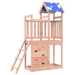 vidaXL Spielturm Braun 110,5 x 52,5 x 215 cm Massives Douglasienholz