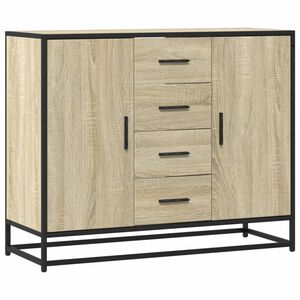 vidaXL Sideboard Sonoma-Eiche 92x35x76 cm Holzwerkstoff