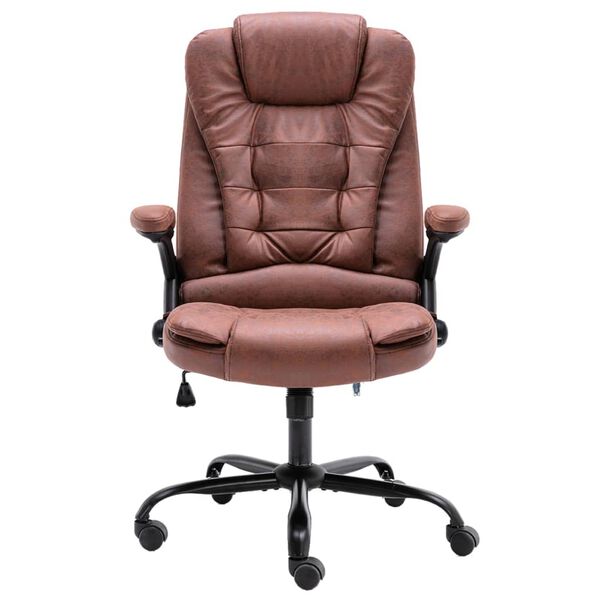 vidaXL Bürostuhl Hellbraun Wildleder-Optik