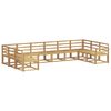 vidaXL Outdoor-Sofagarnitur 10 pcs Wei&szlig; Massivholz Akazie