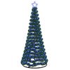 vidaXL LED-Lametta-Weihnachtsbaum mit St&auml;nder EKENAS 180 cm 220 LEDs