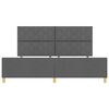 vidaXL Bettgestell mit Kopfteil Dunkelgrau 200 x 200 cm Stoff