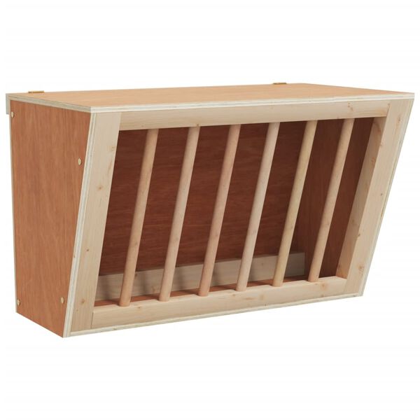 vidaXL Heuraufe f&uuml;r Kaninchen 37x18,5x23 cm Massivholz Tanne