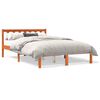 vidaXL Massivholzbett ohne Matratze Wachsbraun 120x190 cm Kiefernholz