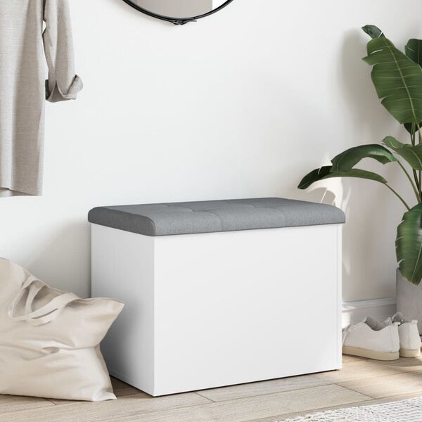 vidaXL Aufbewahrungsbank Wei&szlig; 62 x 42 x 45 cm Holzwerkstoff
