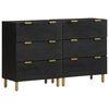 vidaXL Sideboards 2 Stk. Schwarz 60x33x75 cm Holzwerkstoff