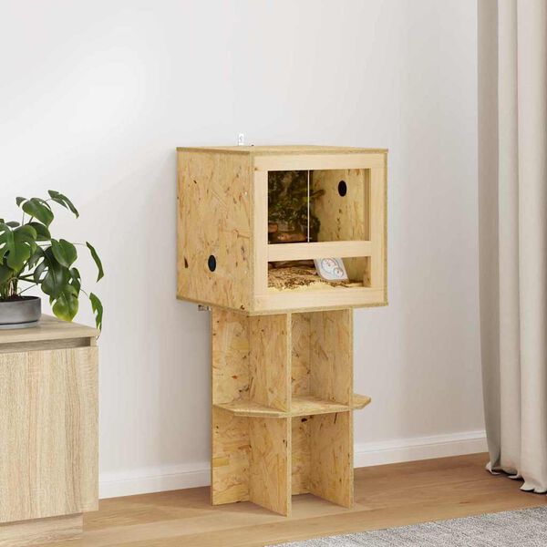 vidaXL Terrarienbasis mit Regal Braun 40 x 40 x 50 cm OSB