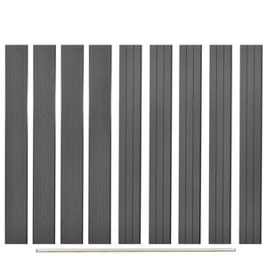 vidaXL Ersatz-Zaunbretter 9 Stk. WPC 170 cm Grau
