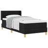 vidaXL Boxspringbett mit Kopfteil Schwarz 200 x 90 cm Stoff
