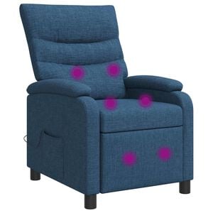 vidaXL Massage Relaxsessel Blau Stoff