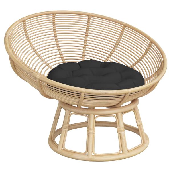 vidaXL Kissen Rund Schwarz &Oslash; 60 x 11 cm Oxford-Gewebe