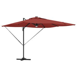vidaXL Roma Parasol Rot 286 x 284 x 270 cm Aluminium und Polyester