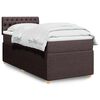 vidaXL Boxspringbett mit Matratze Dunkelbraun 80x200 cm Stoff
