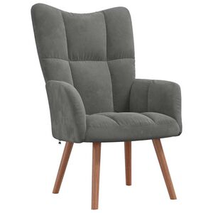 vidaXL Relaxsessel Dunkelgrau Samt