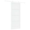 vidaXL Schiebet&uuml;r Wei&szlig; 83 x 202 cm Massives Kiefernholz