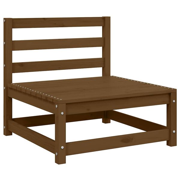 vidaXL Garten-Mittelsofa Honigbraun Massivholz Kiefer