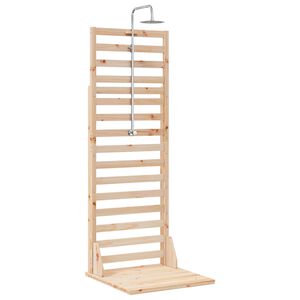 vidaXL Outdoor-Dusche 225 cm Massivholz Kiefer und Edelstahl Natur