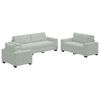 vidaXL Sofa Set 3 stk. Hellgrau Samt