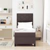 vidaXL Boxspringbett mit Matratze Dunkelbraun 80 x 200 cm Stoff