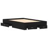 vidaXL Bettrahmen Schwarz Eichen-Optik 120 x 200 cm Holzwerkstoff