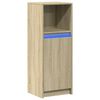 vidaXL LED-Sideboard Sonoma-Eiche 38x34x100 cm Holzwerkstoff