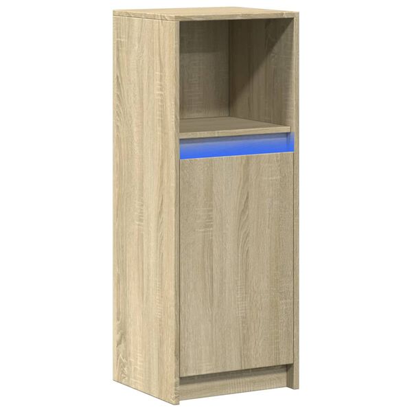 vidaXL LED-Sideboard Sonoma-Eiche 38x34x100 cm Holzwerkstoff